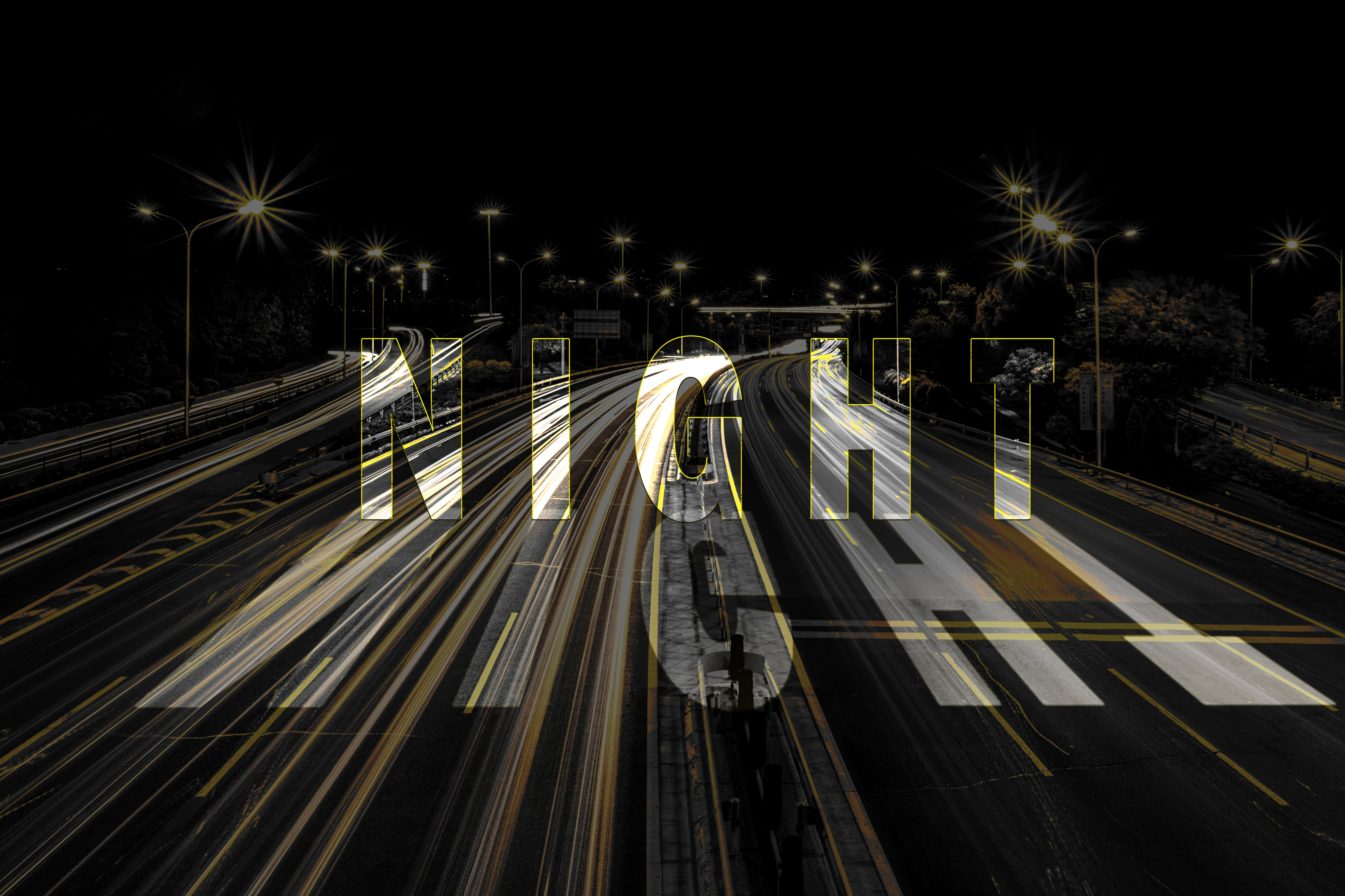 Night Typography Graphic Design